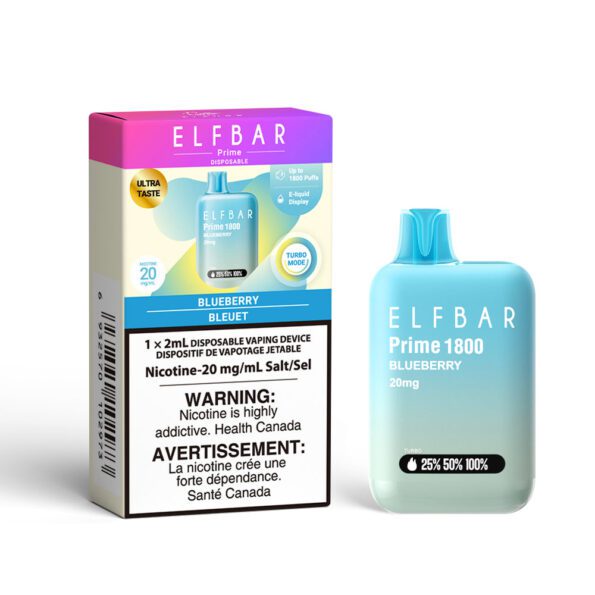 ELF Bar Prime 1800 Disposable Vape - Big Cloud Vapor Bar, Canada